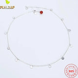 925 Silver Strawberry Crystal Choker Necklace for Women