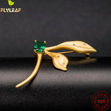 925 Sterling Silver Zircon Dragonfly Brooch 18k Plated Women Accessories