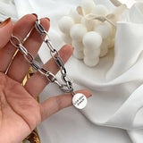 925 Sterling Silver Love Pendant Bracelet Retro Thai Silver Chain