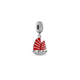 925 Sterling Silver Lantern Charms Heart Beads Bracelet Fish Pendants