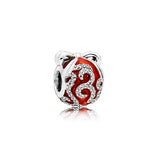 925 Sterling Silver Lantern Charms Heart Beads Bracelet Fish Pendants