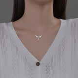 925 Sterling Silver Leaf Teardrop Pendant Necklace Dainty Necklaces