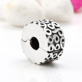 925 Sterling Silver Letter S Clip Lock Charm Bead