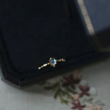 925 Silver Moonstone Ring Women 20k Plating Ins Jewelry