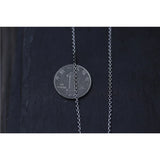 925 Silver Link Chain Necklace 2mm Retro Thai Silver Cross Chain
