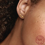 925 Sterling Silver Love And Bee Earrings Zircon Jewelry