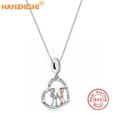 925 Sterling Silver Loving Sister Heart Pendant Necklace