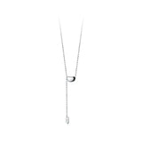 925 Silver Lucky Bean Pendant Choker Lariat Necklace Tassel Sweater