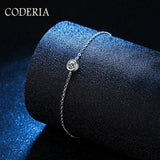 925 Silver Lucky Bubble Bracelet with 0.3ct Moissanite