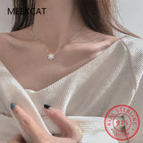 925 Silver Snowflake Pendant Necklace for Women Christmas YGN51