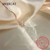 925 Silver Snowflake Pendant Necklace for Women Christmas YGN51