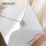925 Silver Snowflake Pendant Necklace for Women Christmas YGN51