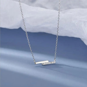 925 Silver Zircon Geometric Necklace for Women