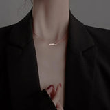 925 Silver Zircon Geometric Necklace for Women