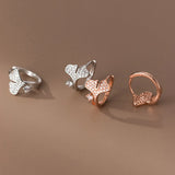 925 Silver Ginkgo Leaf Clip-On Earrings for Women