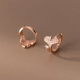 925 Silver Ginkgo Leaf Clip-On Earrings for Women