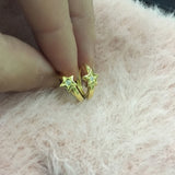 925 Silver Mini Hoop Earrings Star Band Huggie Small Hoop Jewelry Women