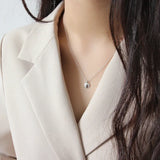 925 Sterling Silver Mini Round Pendant Necklace For Women