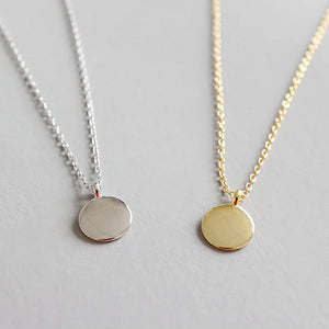 925 Sterling Silver Mini Round Pendant Necklace For Women
