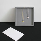 925 Sterling Silver Mini Round Pendant Necklace For Women