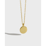 925 Sterling Silver Mini Round Pendant Necklace For Women