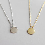 925 Sterling Silver Mini Round Pendant Necklace For Women