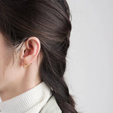 925 Silver Minimalist 4 Lines Hoop Earrings Women Party Jewelry OL Accessories