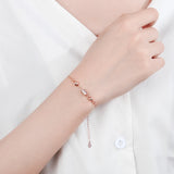 925 Silver Geometric Beads Bracelet for Women