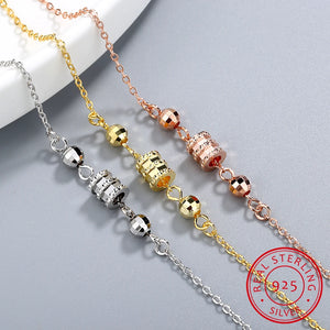 925 Silver Geometric Beads Bracelet for Women