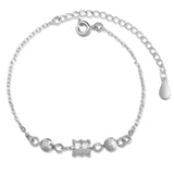 925 Silver Geometric Beads Bracelet for Women