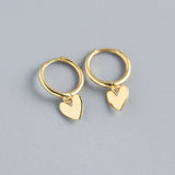 925 Sterling Silver Heart Tassel Stud Earrings For Women Teen Girls