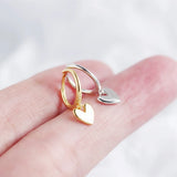 925 Sterling Silver Heart Tassel Stud Earrings For Women Teen Girls