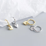 925 Sterling Silver Heart Tassel Stud Earrings For Women Teen Girls