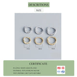925 Silver Round Hoop Earrings Fine Jewelry 18k Punk Minimalist