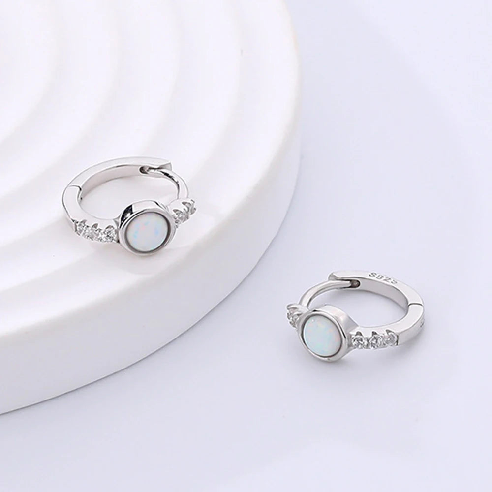925 Silver Opal Vintage Earrings Minimalist High Jewelry