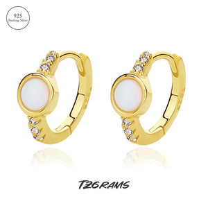 925 Silver Opal Vintage Earrings Minimalist High Jewelry