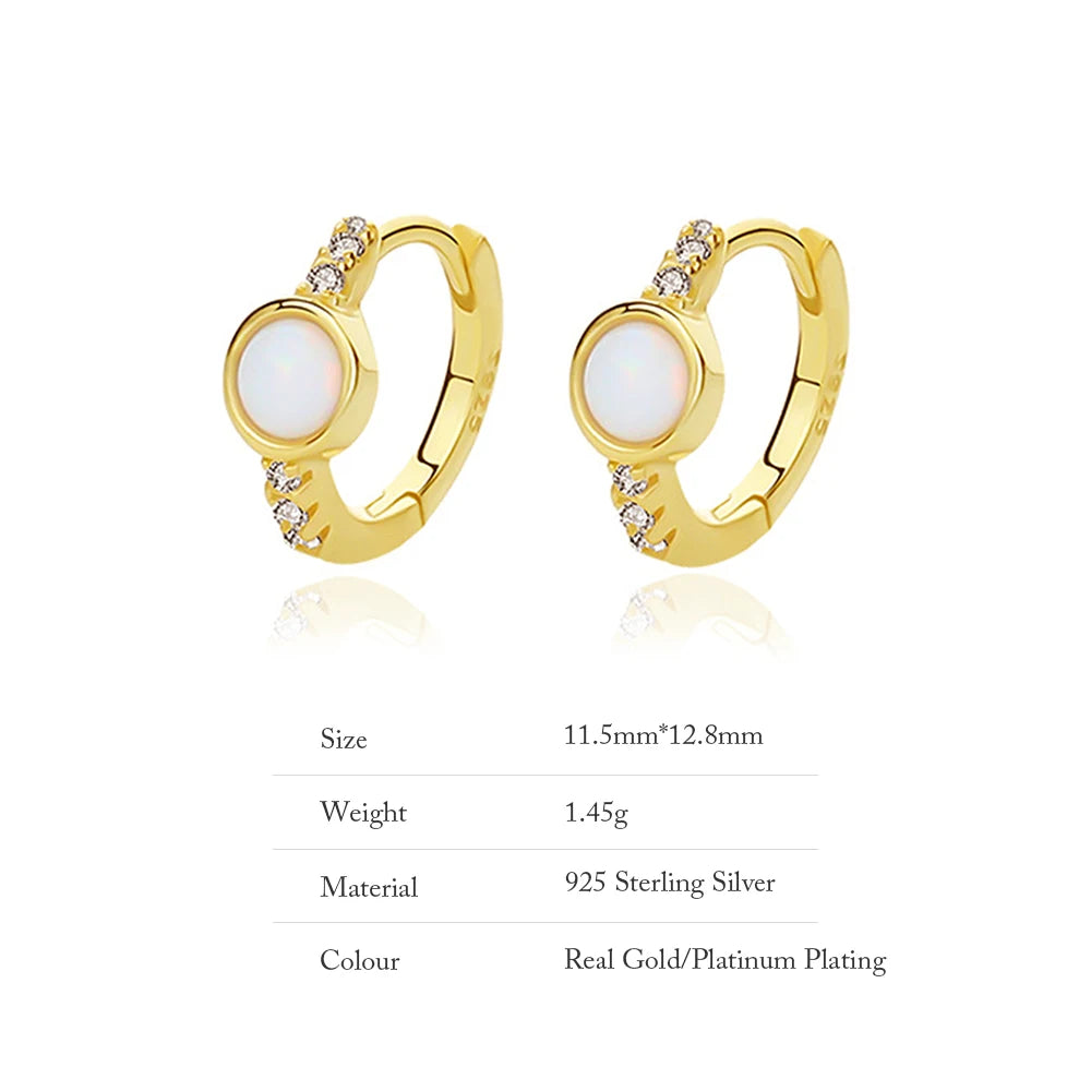 925 Silver Opal Vintage Earrings Minimalist High Jewelry