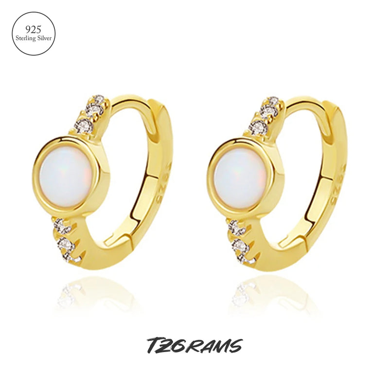 925 Silver Opal Vintage Earrings Minimalist High Jewelry
