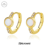 925 Silver Opal Vintage Earrings Minimalist High Jewelry