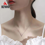 925 Sterling Silver Moon Necklace Women Star CZ Pendants