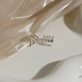 925 Silver Zircon Clip On Earring for Women, No Ear Holes