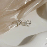 925 Silver Zircon Clip On Earring for Women, No Ear Holes