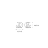 925 Silver Zircon Clip On Earring for Women, No Ear Holes