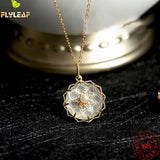 925 Silver Necklace Women 20k Yellow Plating Pearl Moon Jewelry