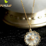 925 Silver Necklace Women 20k Yellow Plating Pearl Moon Jewelry