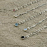 925 Silver Crystal Pendant Necklace Round Wedding Jewelry