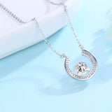 925 Silver Necklace 40+5cm Chain Pearl/CZ Pendants for Girl