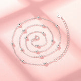 925 Silver Necklace Box Cross Beads Chain For Women Wedding