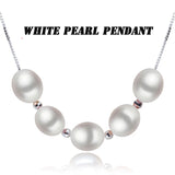925 Silver Necklace Chain Women with Natural Pearl