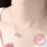 925 Silver Crown Pendant Necklace For Women Wedding Party S925 Jewelry